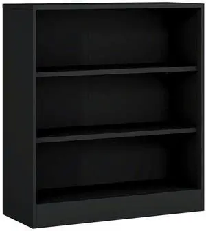 Metal Open Bookcase, 3-Tier Bookshelf with Adjustable Shelves, Black Small Bookcase for Small Places, Curio Cabint Display Case for Home Office, Library, Living Room Metal Open Bookcase, 3-Tier Bookshelf with Adjustable Shelves, Black Small Bookcase for Small Places, Curio Cabint Display Case for Home Office, Library, Living Room
