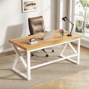 Solid Wood Computer Office Desk Small Writing Desks for Home 47 Inch | Minimalist Rustic Real Natural Wood Table for Home Office Industrial PC Gaming Computer Workstation Solid Wood Computer Office Desk Small Writing Desks for Home 47 Inch | Minimalist Rustic Real Natural Wood Table for Home Office Industrial PC Gaming Computer Workstation