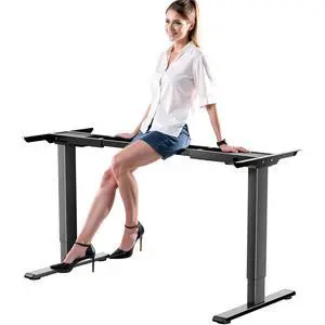 Dual Motor Electric Standing Desk Frame for 43.3 to 70.8" Table Tops, 330lbs Weight Capacity,Ergonomic Standing Height Adjustable Base with Memory Controller,Black Frame Only Dual Motor Electric Standing Desk Frame for 43.3 to 70.8" Table Tops, 330lbs Weight Capacity,Ergonomic Standing Height Adjustable Base with Memory Controller,Black Frame Only