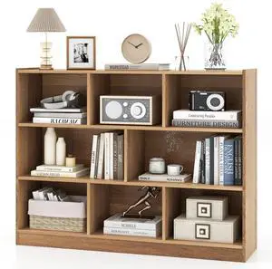8-Cube Bookcase, Wood 3 Tier Open Storage Bookshelf, Modern Multipurpose Display Cabinet for Living Room, Study, Reading Nook, 48 x 12.5 x 36.5 Inch, Natural 8-Cube Bookcase, Wood 3 Tier Open Storage Bookshelf, Modern Multipurpose Display Cabinet for Living Room, Study, Reading Nook, 48 x 12.5 x 36.5 Inch, Natural