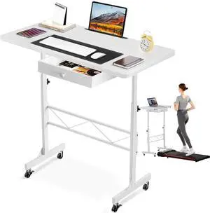 Small Standing Desk Adjustable Height Small Computer Desk Mobile Portable Rolling Laptop Table with Wheels 32" Computer Workstation Sit Stand Desks Portable Standing Table Treadmill desks Small Standing Desk Adjustable Height Small Computer Desk Mobile Portable Rolling Laptop Table with Wheels 32" Computer Workstation Sit Stand Desks Portable Standing Table Treadmill desks