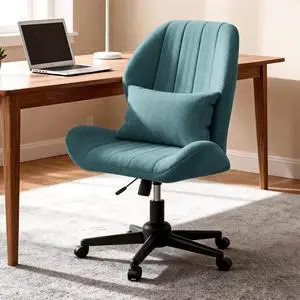 Criss Cross Chair with Wheel for Bedroom & Office & Home Blue Criss Cross Chair with Wheel for Bedroom & Office & Home Blue