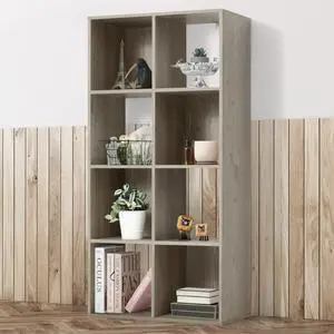 11-Inch Cube Storage Organizer Shelf w/Back, with Exterior Edge, Room Storage Shelves Divider, Bookcase, 6-Cube / 8-Cube / 9-Cube, Colors Available in Rustic Grey Oak and White 11-Inch Cube Storage Organizer Shelf w/Back, with Exterior Edge, Room Storage Shelves Divider, Bookcase, 6-Cube / 8-Cube / 9-Cube, Colors Available in Rustic Grey Oak and White