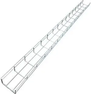 Cable Tray - 5 Feet Long x 4" W x 2 H - 10 Pcs Bulk Pack - Wire Mesh Tray Cable Management Rack Cords Organizer Cable Basket, Zinc Plated Steel NEC Approved for Network, Fiber Optic Cable Tray - 5 Feet Long x 4" W x 2 H - 10 Pcs Bulk Pack - Wire Mesh Tray Cable Management Rack Cords Organizer Cable Basket, Zinc Plated Steel NEC Approved for Network, Fiber Optic
