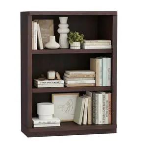 3 -Tier Bookcase, 42" Tall Book Shelf, 31 Wide Bookshelves, Wooden Bookcase Display Storage for Home Office, Living Room and Study Room (Cherry) 3 -Tier Bookcase, 42" Tall Book Shelf, 31 Wide Bookshelves, Wooden Bookcase Display Storage for Home Office, Living Room and Study Room (Cherry)