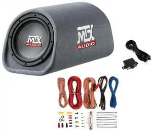 Audio RT8PT 8" 240W Enclosure Amplified Vented Tube Box Car Loaded Subwoofer & Soundstorm AKS8 8 Gauge Car Amplifier Amp Complete Wiring Kit Audio RT8PT 8" 240W Enclosure Amplified Vented Tube Box Car Loaded Subwoofer & Soundstorm AKS8 8 Gauge Car Amplifier Amp Complete Wiring Kit