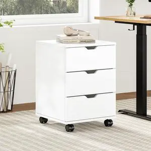 3-Drawer Under Desk Wooden File Storage Cabinet with Lockable Caster for Home Office,White,Fully Assembly 3-Drawer Under Desk Wooden File Storage Cabinet with Lockable Caster for Home Office,White,Fully Assembly