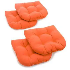 Twill Rounded Back Chair Cushion, 19" x 19", Tangerine Dream 4 Count Twill Rounded Back Chair Cushion, 19" x 19", Tangerine Dream 4 Count