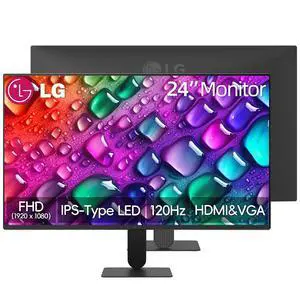 24 inch FHD IPS Monitor, 120Hz Refresh Rate, 1ms MBR, 99% sRGB, HDR10, Flicker Safe, VRR, Slim Bezel, Black Stabilizer, HDMI & VGA, Tilt Adjustable, 178 Degrees Viewing Angle, Black 24 inch FHD IPS Monitor, 120Hz Refresh Rate, 1ms MBR, 99% sRGB, HDR10, Flicker Safe, VRR, Slim Bezel, Black Stabilizer, HDMI & VGA, Tilt Adjustable, 178 Degrees Viewing Angle, Black
