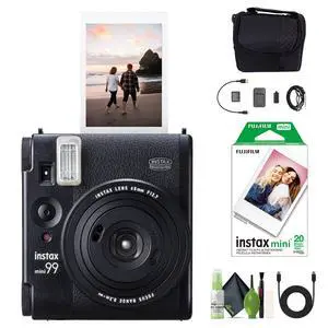 Instax Mini 99 Instant Film Camera Bundle with Fuji Instax Mini Instant Film Value Pack (20 Sheets) + Travel Bag + Lens Cleaning Kit, Perfect for Beginners, Experts, Kids and Adults Instax Mini 99 Instant Film Camera Bundle with Fuji Instax Mini Instant Film Value Pack (20 Sheets) + Travel Bag + Lens Cleaning Kit, Perfect for Beginners, Experts, Kids and Adults