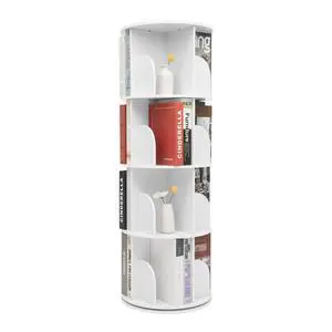 Rotating Bookshelf Tower, 360 Display 4-Tier Floor Standing Bookcase Storage Rack for Kids & Adult, Wood Narrow Revolving Bookcase Book Shelf Organizer for Bedroom, Living Room (4 Tier) Rotating Bookshelf Tower, 360 Display 4-Tier Floor Standing Bookcase Storage Rack for Kids & Adult, Wood Narrow Revolving Bookcase Book Shelf Organizer for Bedroom, Living Room (4 Tier)