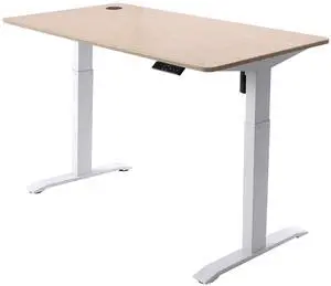 Electric Height Adjustable Standing Desk, Electric Standing Workstation, Sit Stand Home Office Desk, Gaming Table, Whole-Piece Desktop Board 48 * 24 in (KT1001-LW) Electric Height Adjustable Standing Desk, Electric Standing Workstation, Sit Stand Home Office Desk, Gaming Table, Whole-Piece Desktop Board 48 * 24 in (KT1001-LW)