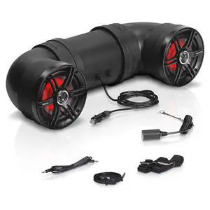 BTB6L ATV UTV Sound System - 6.5 Inch Speakers, 1 Inch Tweeters, Full Range, IPX5 Weatherproof, Bluetooth, Built-in Amplifier, Multicolor Illumination, Golf Cart Compatible BTB6L ATV UTV Sound System - 6.5 Inch Speakers, 1 Inch Tweeters, Full Range, IPX5 Weatherproof, Bluetooth, Built-in Amplifier, Multicolor Illumination, Golf Cart Compatible