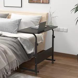 31.5'' Portable Computer Desk - Adjustable Standing Desk with Tablet Slot, Laptop Cart, and Mobile Bed Table, Black 31.5'' Portable Computer Desk - Adjustable Standing Desk with Tablet Slot, Laptop Cart, and Mobile Bed Table, Black