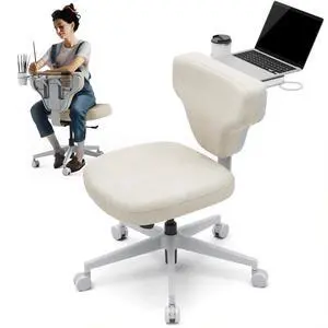 Freedom-X Criss Cross Legged Chair, Adjustable Laptop Tray for Work & Relax (Apricot, Standard) Freedom-X Criss Cross Legged Chair, Adjustable Laptop Tray for Work & Relax (Apricot, Standard)