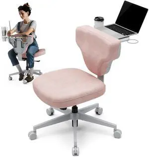 Freedom-X Criss Cross Legged Chair, Adjustable Laptop Tray for Work & Relax (Pink, Standard) Freedom-X Criss Cross Legged Chair, Adjustable Laptop Tray for Work & Relax (Pink, Standard)