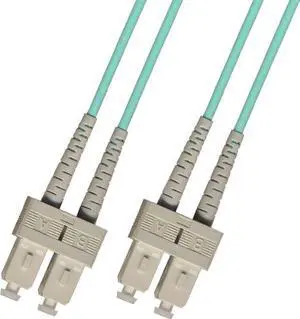150 Meter OM3 10 Gigabit Multimode Duplex Fiber Optic Cable (50/125) - SC to SC - Aqua 150 Meter OM3 10 Gigabit Multimode Duplex Fiber Optic Cable (50/125) - SC to SC - Aqua