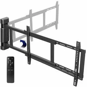 Steel Low Profile Electric TV Wall Mount for 32 to 75 inch LCD LED Plasma Screens, Motorized Swing TV Bracket with 90 Degree Swivel, MOUNT-E-WM075 Steel Low Profile Electric TV Wall Mount for 32 to 75 inch LCD LED Plasma Screens, Motorized Swing TV Bracket with 90 Degree Swivel, MOUNT-E-WM075