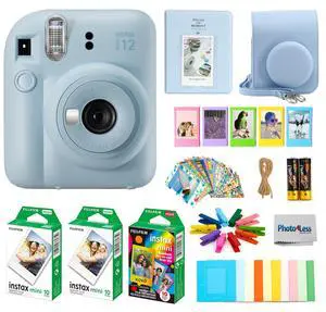 Instax Mini 12 Instant Film Camera Bundle with Accessories (Pastel Blue) Instax Mini 12 Instant Film Camera Bundle with Accessories (Pastel Blue)
