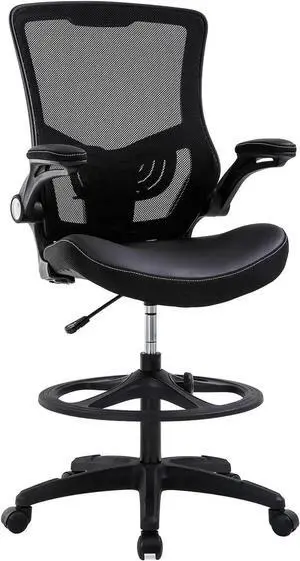 Drafting Chair Tall Mesh Drafting Stool for Standing Desk, Adjustable Bar Height Reception Office Chair with Flip-Up Arms & Foot-Ring, Ergonomic Mesh Computer Drafting Stool for Home Office Working Drafting Chair Tall Mesh Drafting Stool for Standing Desk, Adjustable Bar Height Reception Office Chair with Flip-Up Arms & Foot-Ring, Ergonomic Mesh Computer Drafting Stool for Home Office Working
