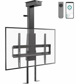 Motorized Drop Down Ceiling TV Mount for 37 to 65 inch Screens, Vertical Electric Television Bracket with Remote Control, Compact Design for Enclosures, Holds 132 lbs, Black, MOUNT-E-DN65 Motorized Drop Down Ceiling TV Mount for 37 to 65 inch Screens, Vertical Electric Television Bracket with Remote Control, Compact Design for Enclosures, Holds 132 lbs, Black, MOUNT-E-DN65