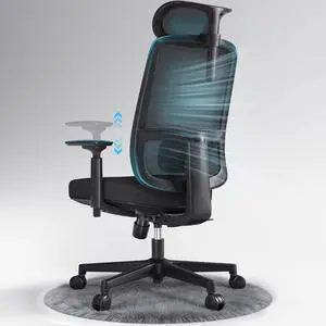 Ergonomic Mesh Office Chair Computer Desk Chair, Headrest, Black | 3D Armrests, Lumbar Support, Seat Slide, 330 lbs Capacity, Home Office and Gaming Ergonomic Mesh Office Chair Computer Desk Chair, Headrest, Black | 3D Armrests, Lumbar Support, Seat Slide, 330 lbs Capacity, Home Office and Gaming