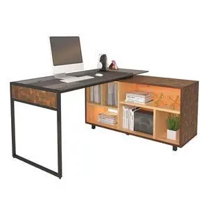 L-Shape Corner Desk with Multiple Storage, Oak | Home office workstation, durable construction, everyday productivity, Ideal for home office, Workspace organization L-Shape Corner Desk with Multiple Storage, Oak | Home office workstation, durable construction, everyday productivity, Ideal for home office, Workspace organization