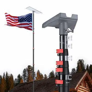 EZ GO 25ft Starlink Gen 3 Ground Pole Mount Kit with Adapter Telescopic Flagpole Mount for Outside House Inground Tailgating Outdoor Camping Black EZ GO 25ft Starlink Gen 3 Ground Pole Mount Kit with Adapter Telescopic Flagpole Mount for Outside House Inground Tailgating Outdoor Camping Black