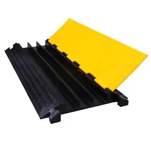 Atlas Cable Protector Wire Ramp - 3 Channel - 1 Pc - 35 Long Black & Yellow - 24000 Lbs Load Capacity - Rubber Speed Bump Wire Protector Cord Cover - CP9973 Atlas Cable Protector Wire Ramp - 3 Channel - 1 Pc - 35 Long Black & Yellow - 24000 Lbs Load Capacity - Rubber Speed Bump Wire Protector Cord Cover - CP9973