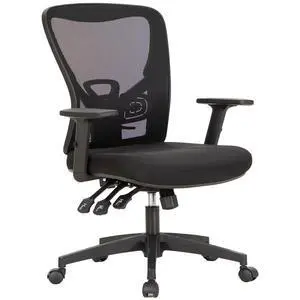 Ergonomic Rocking Mesh Office Desk Chair High Back, Modern 360° Swivel Executive Computer Chair with Height Adjustable Armrests, Lumbar Support, Black Ergonomic Rocking Mesh Office Desk Chair High Back, Modern 360° Swivel Executive Computer Chair with Height Adjustable Armrests, Lumbar Support, Black