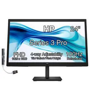 Series 5 524sa Thin & Light Monitor with Speakers 94C36AA#ABA (Replaces M24fwa) 24" IPS FHD Anti-Glare 300 Nits Display, Flicker-Free, 1xHDMI, White/Silver (2026 Model) w/DKZ Hub USB Port Expander Series 5 524sa Thin & Light Monitor with Speakers 94C36AA#ABA (Replaces M24fwa) 24" IPS FHD Anti-Glare 300 Nits Display, Flicker-Free, 1xHDMI, White/Silver (2026 Model) w/DKZ Hub USB Port Expander