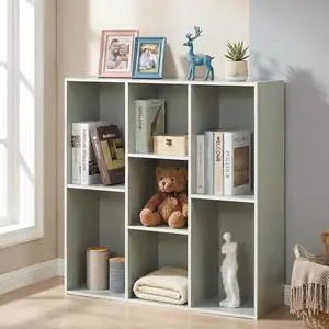 Haven 7-Shelf Tall Bookshelf, Floor Standing Modern Bookcase Storage Organizer with Vertical Open Shelves for Home Office, Living Room & Bedroom Display, Sage Green Haven 7-Shelf Tall Bookshelf, Floor Standing Modern Bookcase Storage Organizer with Vertical Open Shelves for Home Office, Living Room & Bedroom Display, Sage Green