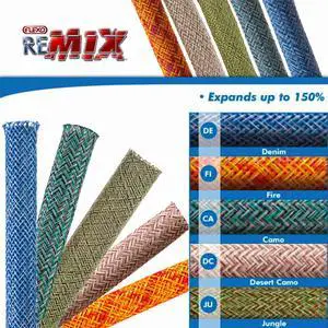 1.25" Flexo Remix PET Expandable Braided Sleeving - Desert Camo - 250FT 1.25" Flexo Remix PET Expandable Braided Sleeving - Desert Camo - 250FT