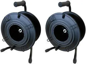 Audio2000'S ADC271BP2 Two-Pack Heavy-Duty Portable All Metal Cable Reels/Cord Reels, Each with a Reel Lock/Stopper, Capacity of Each Reel: 722 Feet of 6mm Cable/Cord (Total Two Cable Reels) Audio2000'S ADC271BP2 Two-Pack Heavy-Duty Portable All Metal Cable Reels/Cord Reels, Each with a Reel Lock/Stopper, Capacity of Each Reel: 722 Feet of 6mm Cable/Cord (Total Two Cable Reels)