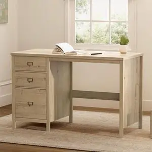 Executive Desk with Drawers, Modern Wood Home Office Desk with File Drawer, Farmhouse Computer Writing Desk for Working, Light Oak Executive Desk with Drawers, Modern Wood Home Office Desk with File Drawer, Farmhouse Computer Writing Desk for Working, Light Oak