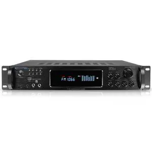 Bluetooth Home Stereo Amplifier, Digital Hybrid Multi Channel, 1500 Watt, Preamp, Tuner with USB and SD Inputs, 2 Mic Inputs, AM/FM digital tuner, Wireless Remote, Bass & Treble Controls Bluetooth Home Stereo Amplifier, Digital Hybrid Multi Channel, 1500 Watt, Preamp, Tuner with USB and SD Inputs, 2 Mic Inputs, AM/FM digital tuner, Wireless Remote, Bass & Treble Controls