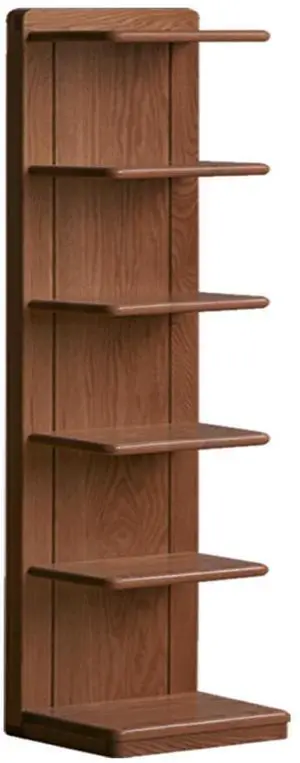 5-Tier Solid Wood Invisible Bookshelf, Standing Oak Book Tower, Creative Corner Storage Rack Bookshelf for Study, Home Walnut 5-Tier Solid Wood Invisible Bookshelf, Standing Oak Book Tower, Creative Corner Storage Rack Bookshelf for Study, Home Walnut