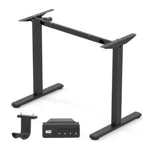 Electric Standing Desk Frame, Height Adjustable Computer Desk Base with LED Display & 2 Memory Positions, Ergonomic Home Office Sit Stand Desk Legs for 40"-48" Tabletop (Black) Electric Standing Desk Frame, Height Adjustable Computer Desk Base with LED Display & 2 Memory Positions, Ergonomic Home Office Sit Stand Desk Legs for 40"-48" Tabletop (Black)