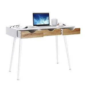 41.3 inches Modern Computer Desk Office Desk with Drawers, Workstation Desk Writing Desk Modern Desk White GCBG1016 41.3 inches Modern Computer Desk Office Desk with Drawers, Workstation Desk Writing Desk Modern Desk White GCBG1016