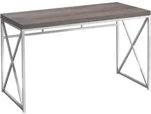 I 7204 Computer Desk, Home Office, Laptop, Work, Metal, Laminate, Brown, Chrome, Contemporary, Modern I 7204 Computer Desk, Home Office, Laptop, Work, Metal, Laminate, Brown, Chrome, Contemporary, Modern