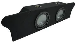 R104 Dual 10" Sub Box Enclosure Compatible with 2010-2015 Chevy Camaro Coupe Trunk R104 Dual 10" Sub Box Enclosure Compatible with 2010-2015 Chevy Camaro Coupe Trunk
