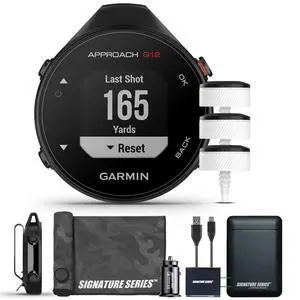 Garmin Approach G12 Golfing Handheld | Preloaded with 42k CourseView Maps | Scorekeeping | Golf System with Approach CT10 Starter Kit, Club Tracking System (3 Sensors) and Signature Power Bundle Garmin Approach G12 Golfing Handheld | Preloaded with 42k CourseView Maps | Scorekeeping | Golf System with Approach CT10 Starter Kit, Club Tracking System (3 Sensors) and Signature Power Bundle