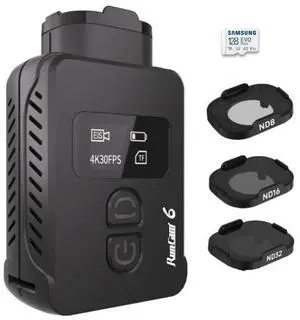 6 4K Wide Angle WiFi FPV PWM Action Sports Helmet Camera with 128GB SD Card and ND Filter Set 6-ND-128G (6-ND-128G) 6 4K Wide Angle WiFi FPV PWM Action Sports Helmet Camera with 128GB SD Card and ND Filter Set 6-ND-128G (6-ND-128G)