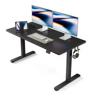 Electric Standing Desk, 55 x 24 Inches Height Adjustable Stand up Desk, Sit Stand Home Office Desk, Computer Desk, Black Electric Standing Desk, 55 x 24 Inches Height Adjustable Stand up Desk, Sit Stand Home Office Desk, Computer Desk, Black