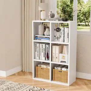 6-Cube Bookcase,Open Metal Storage Display Bookshelf,Modern Display Shelf for Living Room, Study, Office (White, 6-Cube) 6-Cube Bookcase,Open Metal Storage Display Bookshelf,Modern Display Shelf for Living Room, Study, Office (White, 6-Cube)