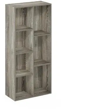 7-Cube 41.7" Wooden Reversible Open Bookcase for Office, Living Room, French Oak, Multifunctional Shelf Storage Organizer for Home Decor 7-Cube 41.7" Wooden Reversible Open Bookcase for Office, Living Room, French Oak, Multifunctional Shelf Storage Organizer for Home Decor