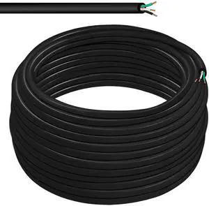 16/3 SJOOW 300V Cable 16 Gauge (16 AWG) Portable Power Cable with 3 Conductors Fully Annealed Stranded Bare Copper Wires Water & Oil Resistant for Heavy Duty Industrial Use USA Made (100ft) 16/3 SJOOW 300V Cable 16 Gauge (16 AWG) Portable Power Cable with 3 Conductors Fully Annealed Stranded Bare Copper Wires Water & Oil Resistant for Heavy Duty Industrial Use USA Made (100ft)