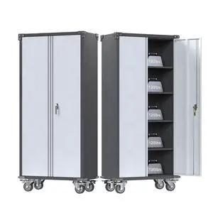 Rolling Garage Storage Cabinet with Locking Door and Shelves, 71''H Lockable Metal Storage Cabinet on Wheels, Steel Tool Cabinet for Warehouse, Basement, Utility Room, Black&Gray Rolling Garage Storage Cabinet with Locking Door and Shelves, 71''H Lockable Metal Storage Cabinet on Wheels, Steel Tool Cabinet for Warehouse, Basement, Utility Room, Black&Gray