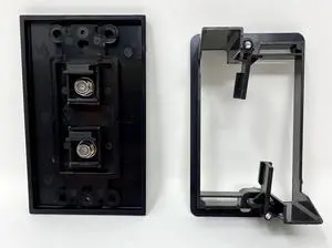 2 Port Coax Decorative Type Wall Plate - Black - Bracket Included - 10 Pack 2 Port Coax Decorative Type Wall Plate - Black - Bracket Included - 10 Pack