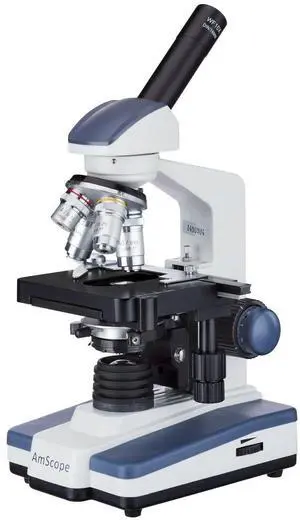 M620A Compound Monocular Microscope, WF10x and WF16x Eyepieces, 40x-1600x Magnification, Brightfield, LED Illumination, Abbe Condenser, Mechanical Stage, 110V M620A Compound Monocular Microscope, WF10x and WF16x Eyepieces, 40x-1600x Magnification, Brightfield, LED Illumination, Abbe Condenser, Mechanical Stage, 110V